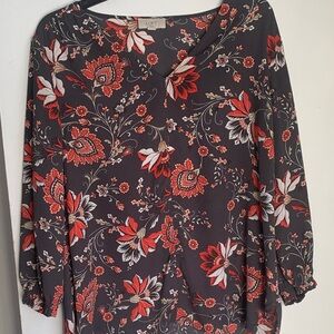 LOFT Floral Blouse